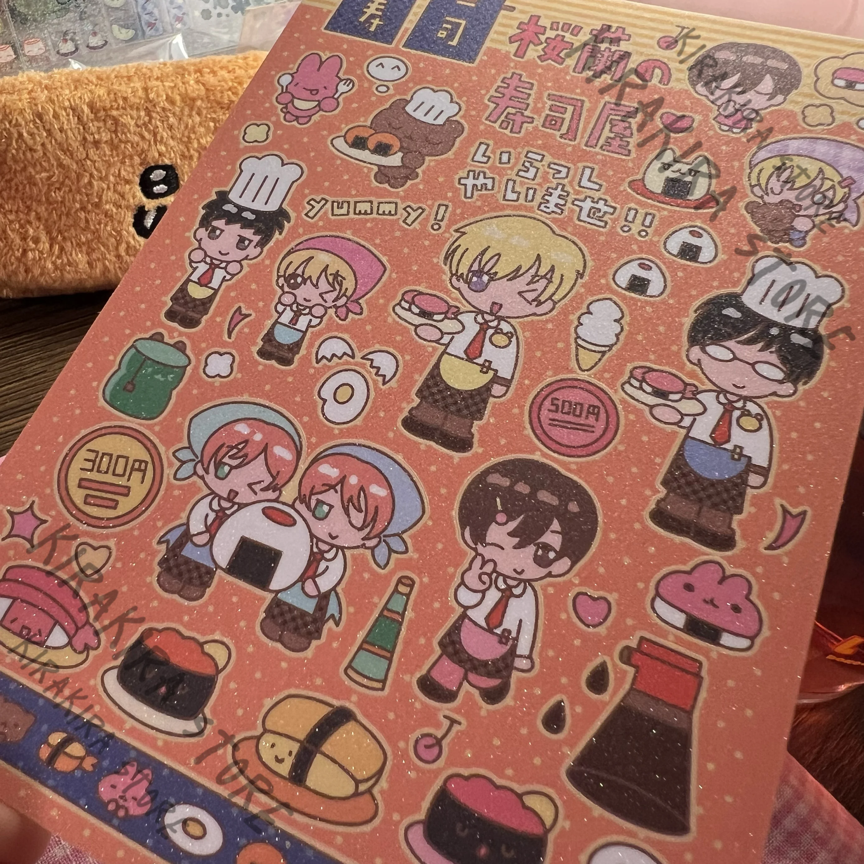 

Ouran High School Host Club Sushiya Series Art Stickers Cosplay Kawaii WaterproofAnime Decals Ornaments Decoration Sticker Cute