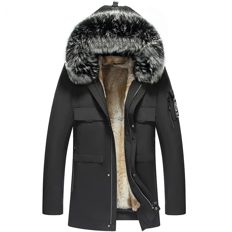 Pai Overcomes The Integration of Whole Mink Fur and Fur Men's Mink Inner Tank Nick Suit Fur Thickened Winter Coat