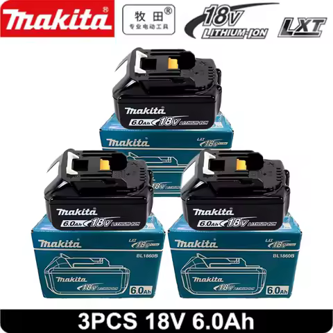 Original MAKITA 18V Rechargeable Battery 18V 6Ah Lithium Ion Cell With Battery indicator For Makita Power Tools Battery