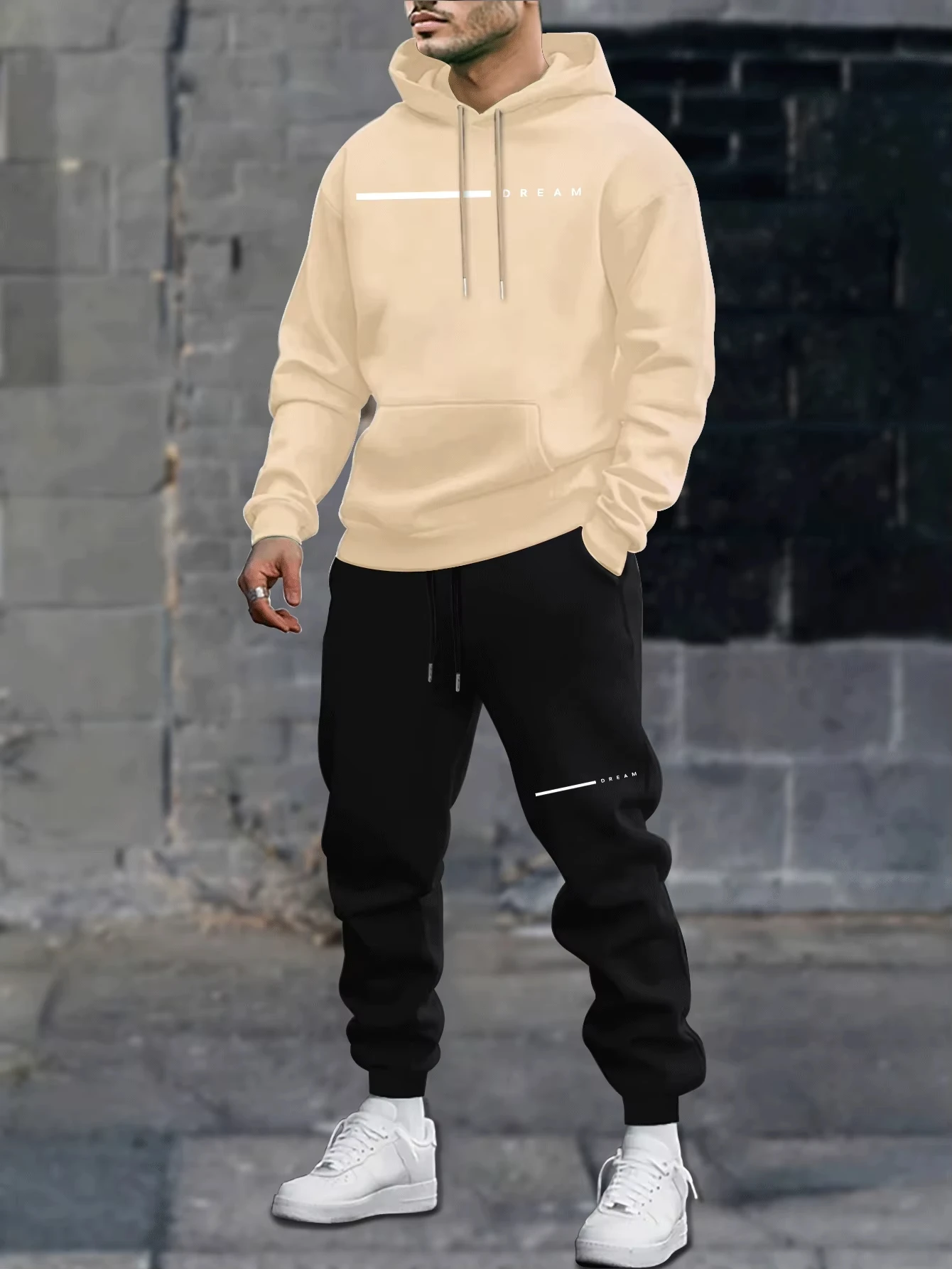 2026 New Men's Autumn-Winter Casual Loose Couple Hoodie Set, Fashion Hoodie with Long Pants Set Fashionable sports outfit - view 4