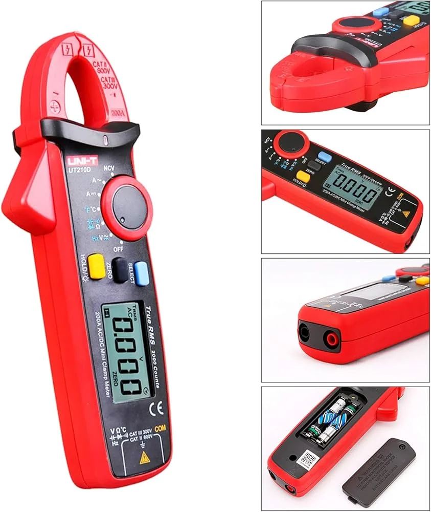 UNI-T UT210E UT210D UT204 Plus Clamp Meters Digital AC DC Current Multimeter True RMS Pliers Ammeter Pliers Electrician Tools