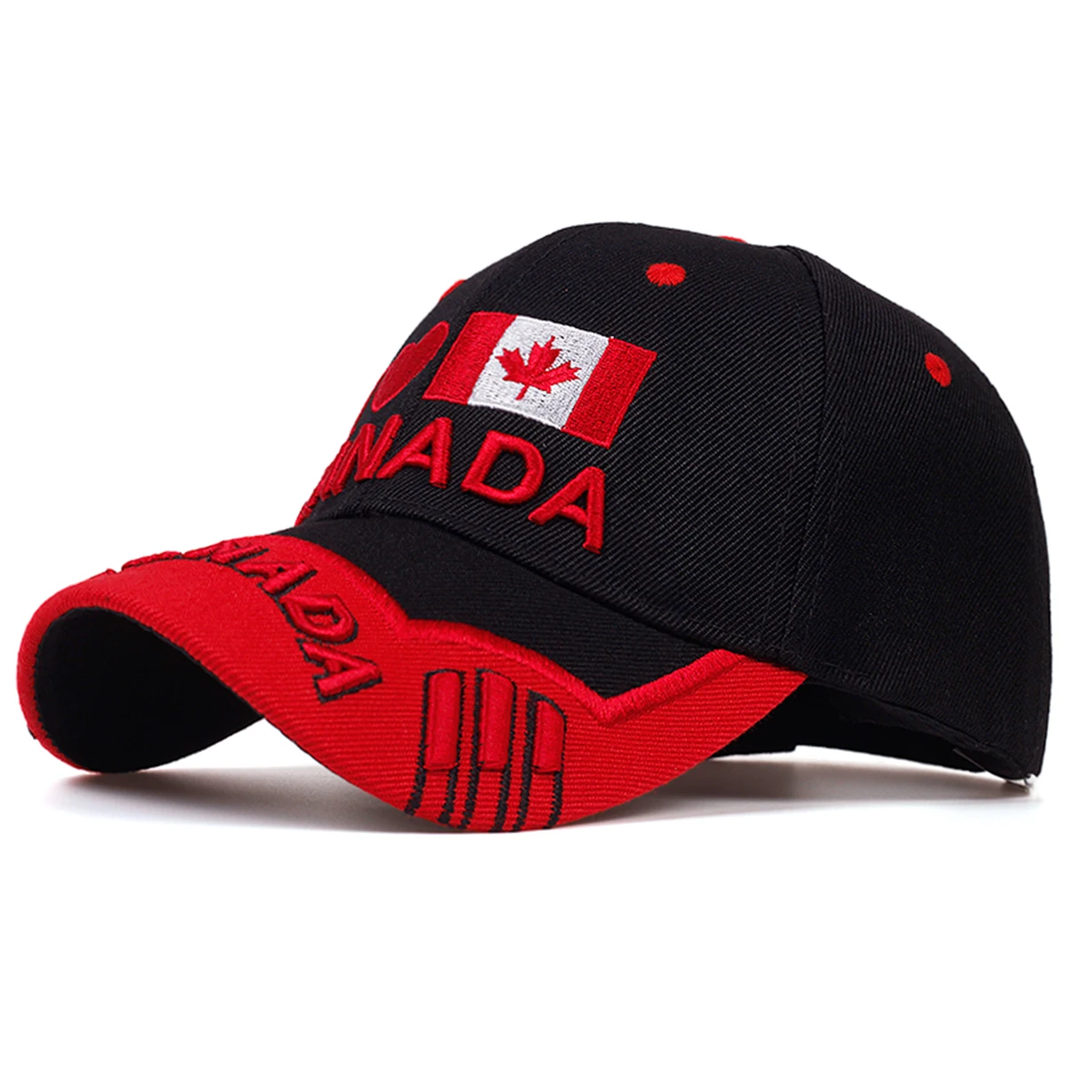 Unisex CANADA Embroidery Baseball Caps Spring Autumn Outdoor Adjustable Casual Hats Sunscreen Hat