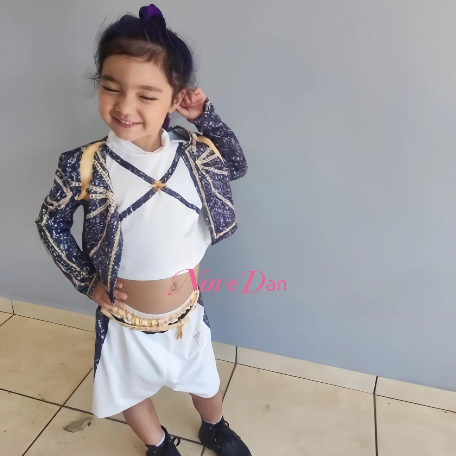 KPop رومي ميرا زوي شيطان الصيادين الاطفال تأثيري حلي الطفل هنتركس فستان للفتيات لعب الأدوار كرنفال حفلة عيد الميلاد زي #2