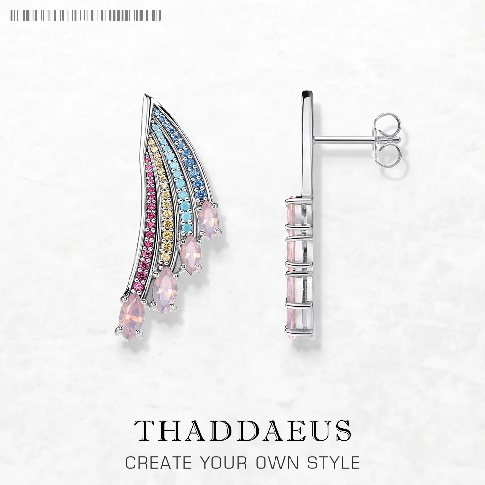 

Earrings Bright Hummingbird Wing Bohemia Rainbow Women Gift Summer High Quality 925 Sterling Silver Fine Jewelry