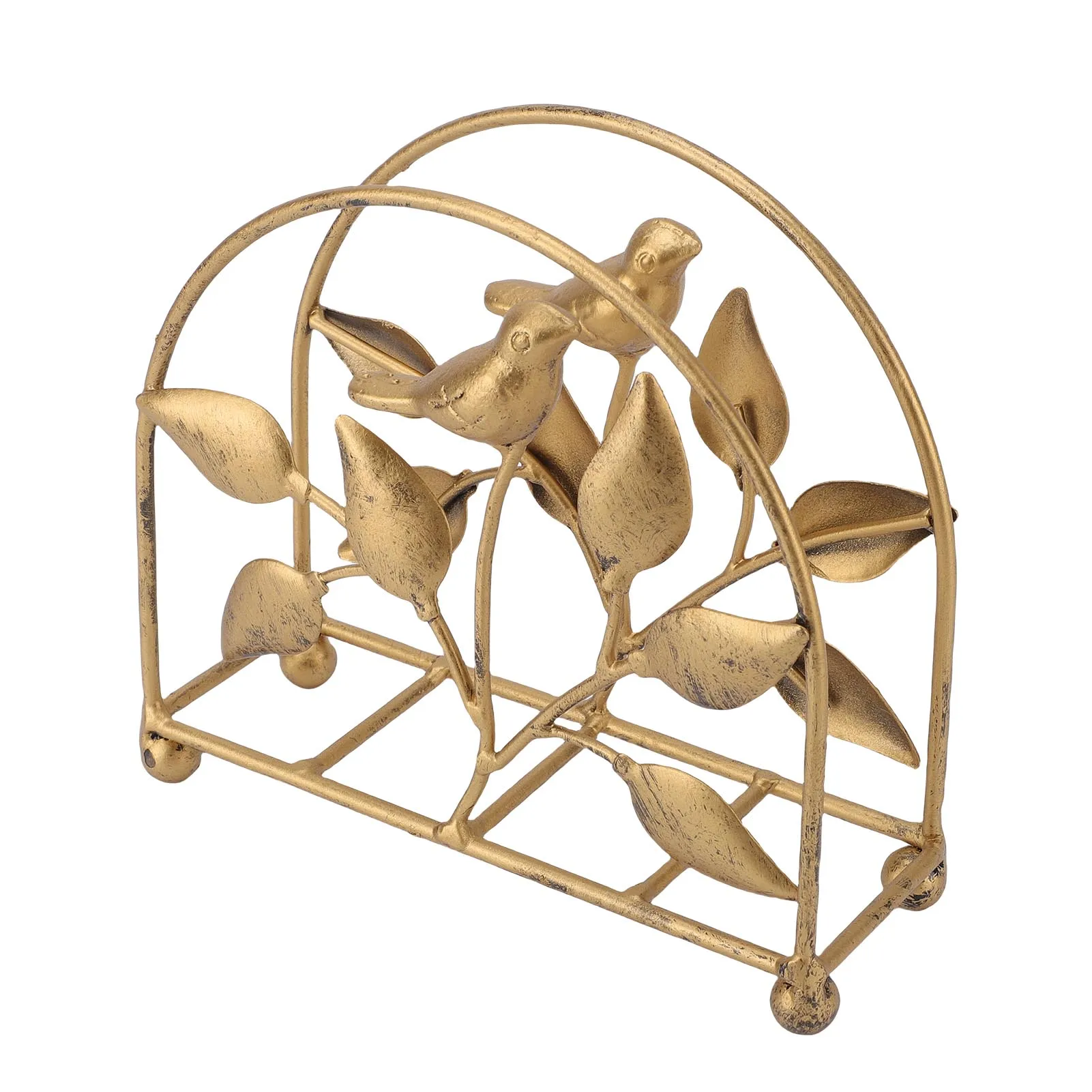 

Table Napkin Holder Iron Vintage Rustic Leaf Bird Tissue Holder For Home Bar Tea House Hotel Kitchen Decor