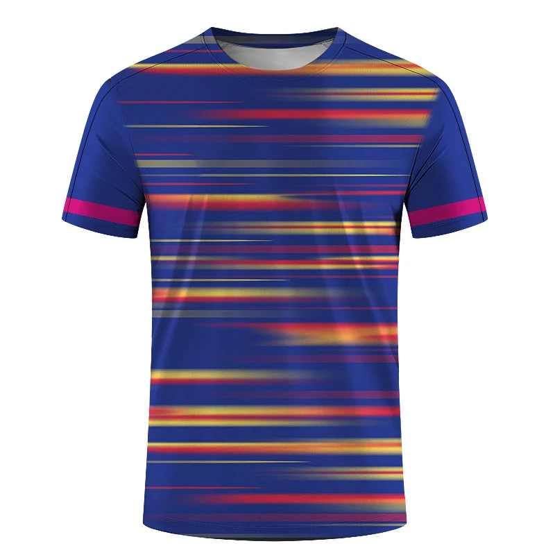 Badminton Table Tennis Training Clothes Men Women Sports Leisure Comfortable Quick Drying DIY LOGO Round Neck Short Sleeve Tees