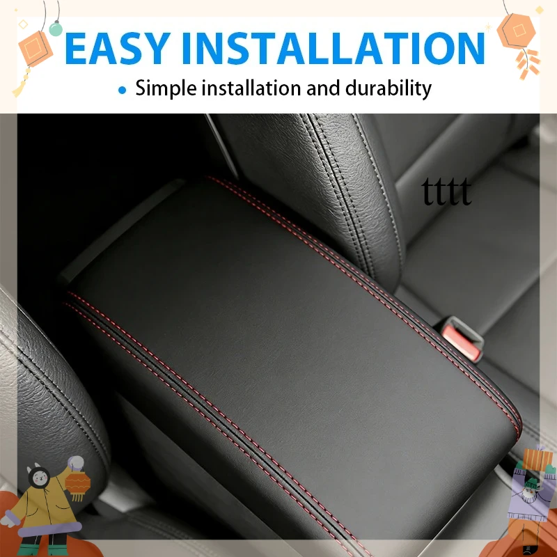 Car Center Console Armrest Box Protective Cover, Armrest Cover Replacement Easy To Install Suitable for Hyundai Tucson 2015-2018
