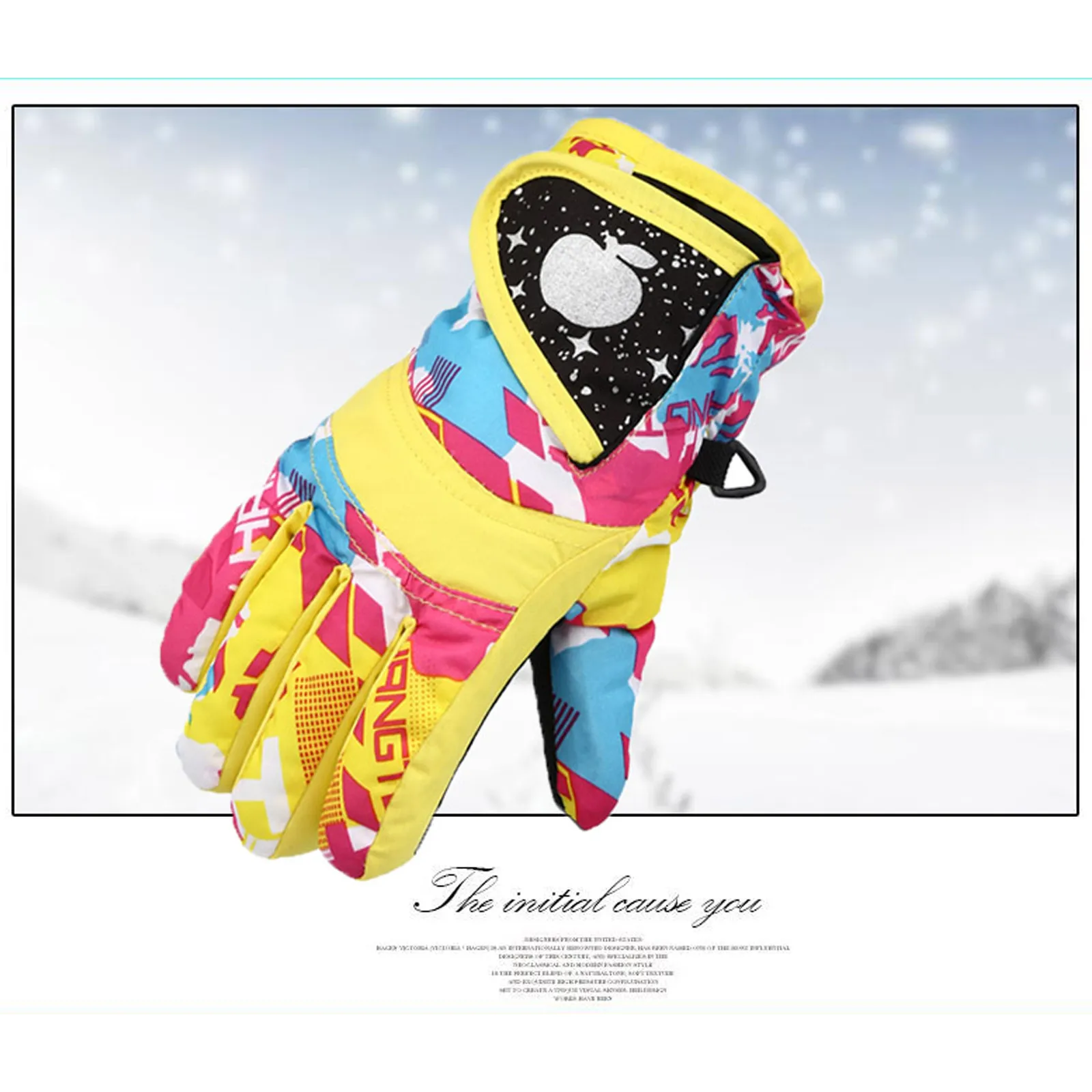 Guanti da sci invernali da neve per bambini ragazzi ragazze inverno caldo neve guanti antivento sport all\'aria aperta sci guanti per climi freddi