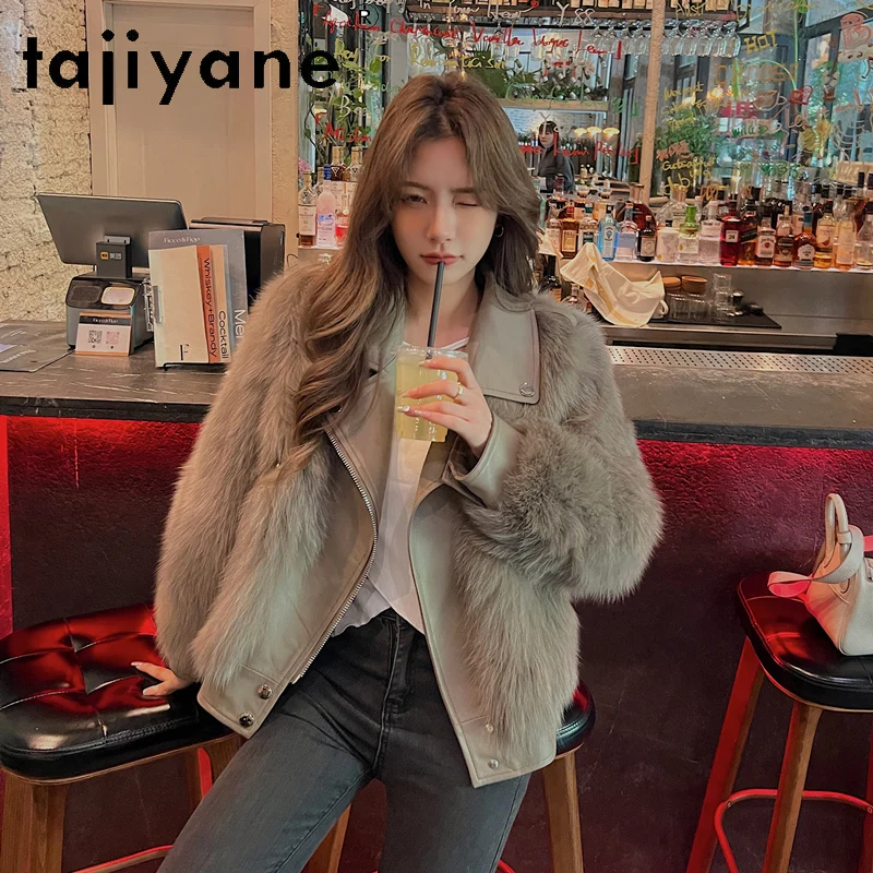 TAJIYANE Natural Fox Fur Sheepskin Coat Women Real Fur Jacket Winter Woman Clothing 2025 Luxury Furry Jackets fourrures femmes