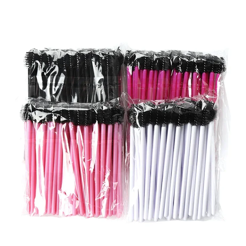 50Pcs Small Disposable Micro Spoolie Brushes for Eye Lash Eyebrow Brushes Eyes Care Makeup Brushes Mascara Wands Applicator