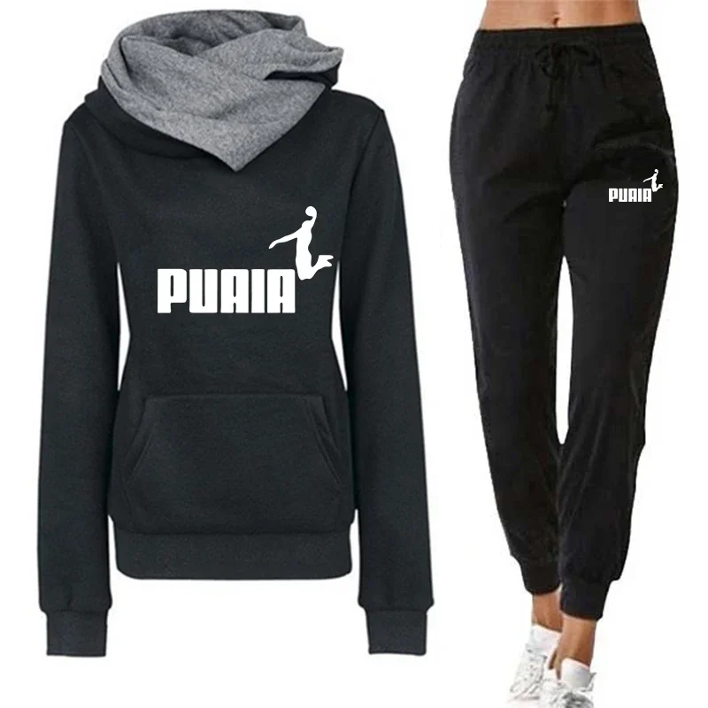 Hot Sales Women's Tracksuit Casual Irregular Collar Sweatshirts Outdoors Sports Clothes Autumn Winter Street Single Hoodie Pants
