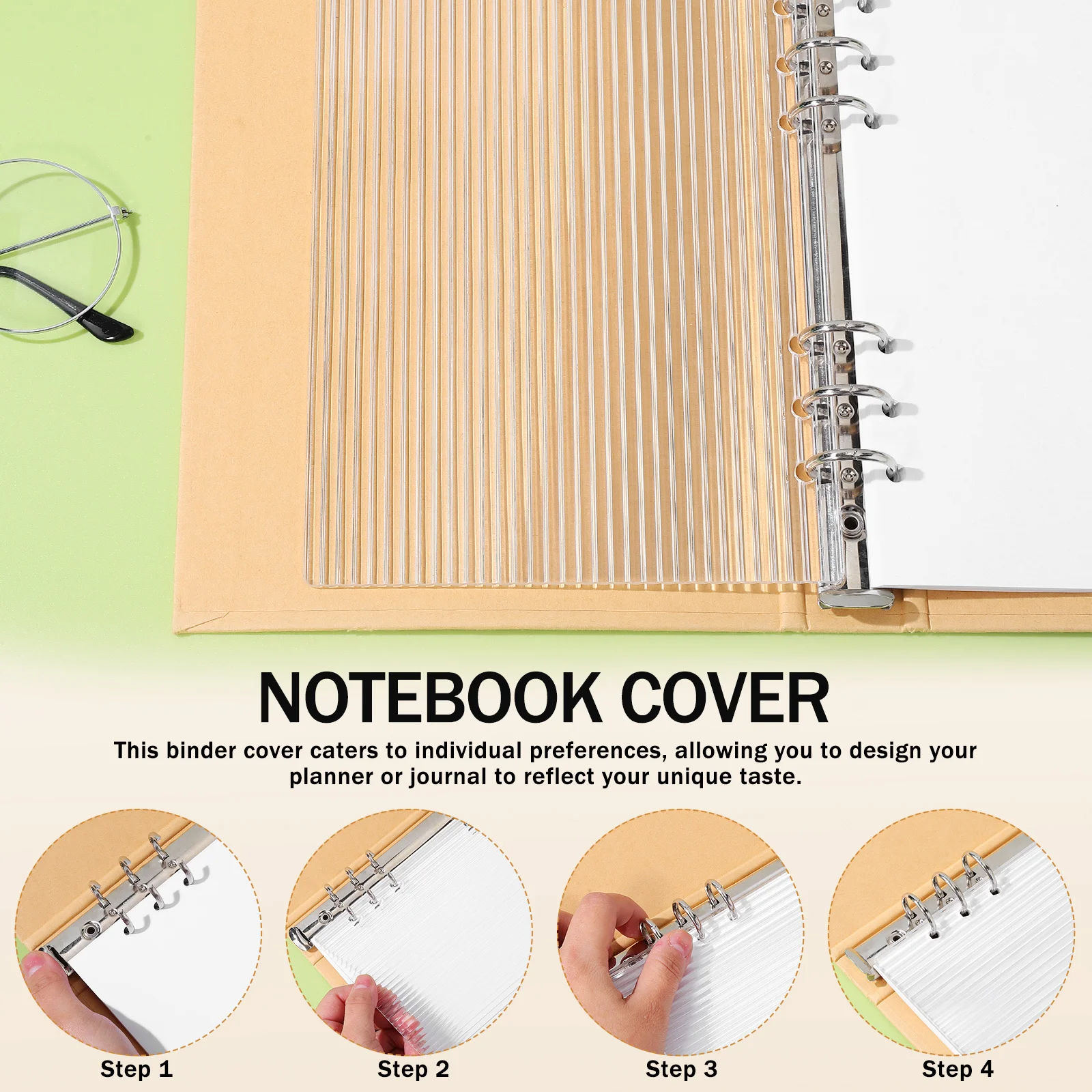 Acrylic Binder Cover A5 6- Notebook Protector For Diy Planner Journal Transparent Sleeve Budget Organizer Case