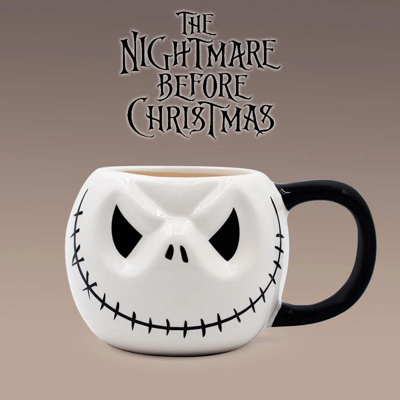 Disney The Nightmare Before Christmas Zero Shock Barrel Sally Jack Skellington Lock Oogie Skull Shape Action Figures Toys Mugs