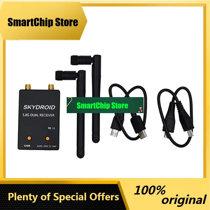 SmCp150CH/ 56ch 5.8Ghz FPV Receiver UVC OTG DVR For Android PC Video Recorder FPV Drone RC Transmission RX Video Capturer