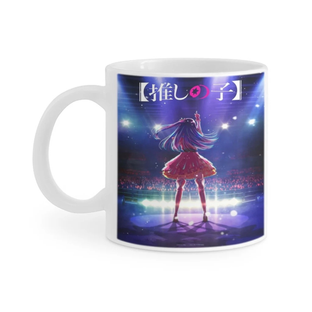 Anime Oshi No Ko Pink Ceramics Coffee Mug Cute Gamer Birthday Gift Back To School Mug