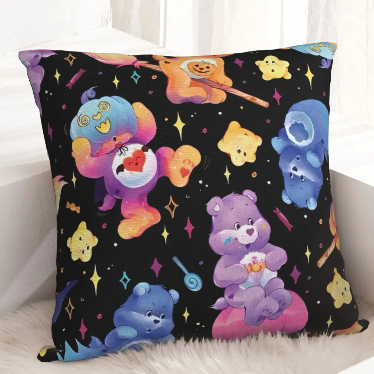 Pillow Cover Care Bears Trick Or Treat Halloween  Cushion Cover Kawaii Pillow Case For Chair Sofa Home Decoration Pillowcases