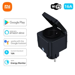 Xiaomi Tuya EU Outdoor Waterproof Smart Plug WiFi Smart Socket 16A Smart Life APP Control With Power Monitor Alexa Google Home