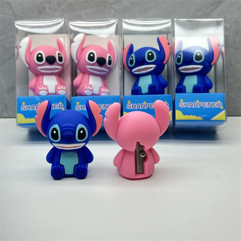 Kawaii Stitch Pencil Hole Pencil Sharpener Cutting Stationery Multifunctiona Office Kids Student Learning Tools School Supplies