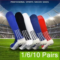 New Long Football Socks Silicone Suction Cup Grip Anti Slip Soccer Socks Sports Men Women Baseball Rugby Socks 1/2/6/10 Pairs