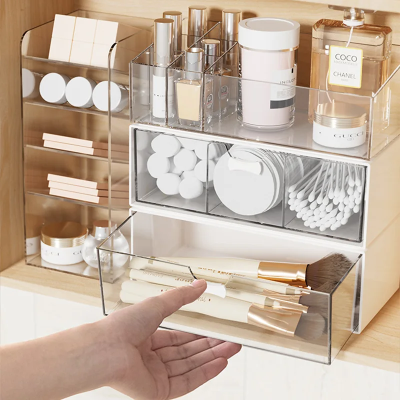 Mirror cabinet storage box, bathroom washbasin, cosmetics storage rack, bathroom cabinet, compartmentalized sorting box