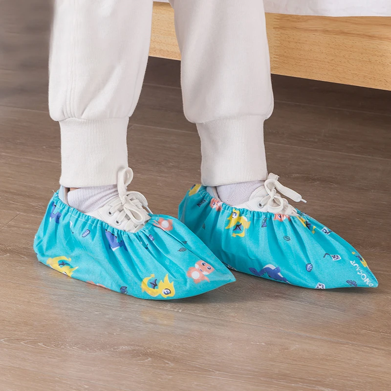 Cubiertas de zapatos no impermeables para niños, juegos de cubiertas de pies de zapatos a prueba de polvo, cubiertas de zapatos reutilizables para