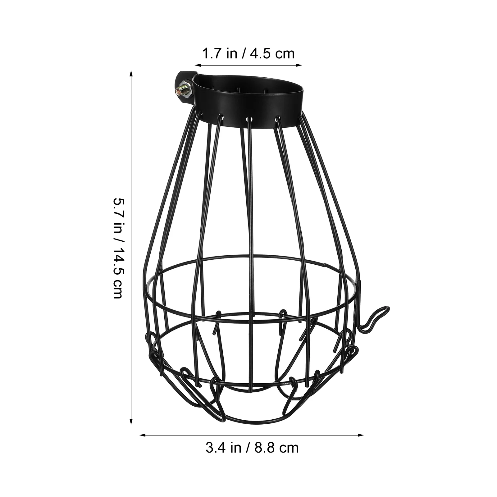 LED Lantern Heated Ceramic Lampshade Rechargeable Light Bulbs Anti-Scalding Black Pet Cage