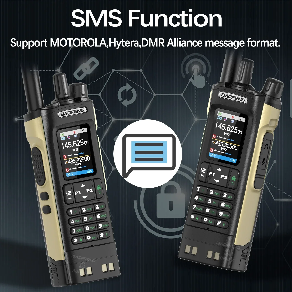 2025 신형 바오펑 DM32 DM-32UV 무전기 DMR GPS 10W 프로그래밍 멀티 밴드 무선 복사 주파수 타입-C UV32 햄 2웨이 무전기