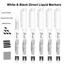 GUANGNA 5/1 PCS 16 Colors Direct-liquid Acrylic Paint Pens Brush Marker Pen for Painting Ceramic DIY Art Supplies Stationery