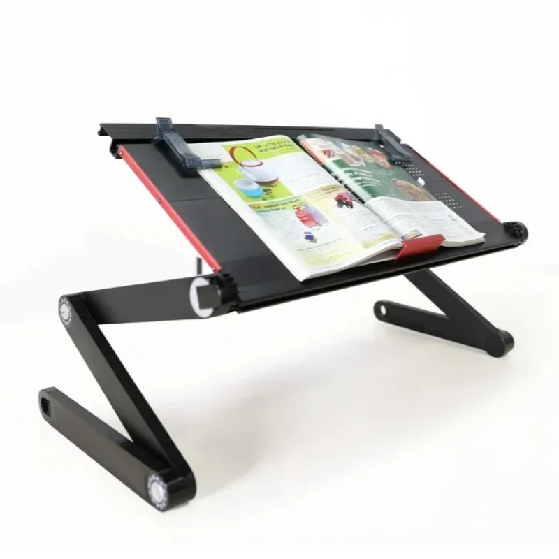 Lazy Lying Rack Aluminum Alloy Folding Laptop Desk Mini Adjustable Table Multi Angle Notebook Holder Bed Sofa Useful Comfortable