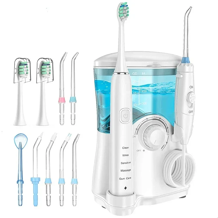 New Water Flosser Oral Irrigator With Electric Toothbrush 2 In 1 Comb For Family Oral Care