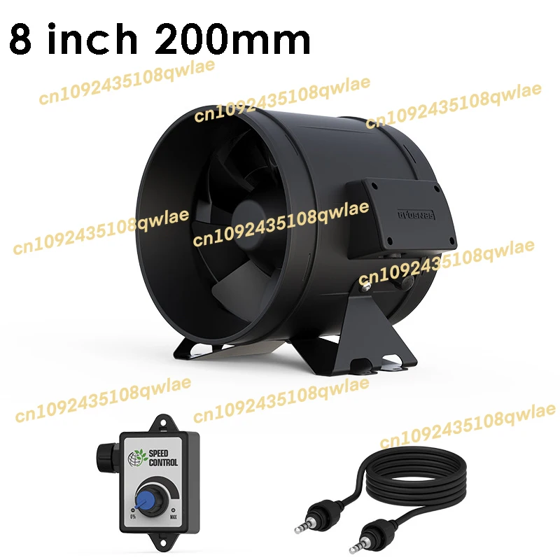 

8 Inch/ 6 Inch Ventilation Fan 110V-240V Blower Exhaust Fan Waterproof Air Ventilator Pipe Extractor With Stepless Speed Control