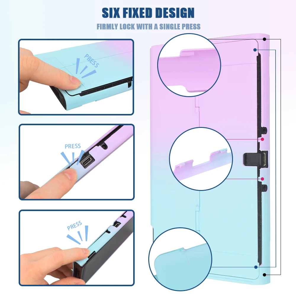สำหรับ Nintendo สวิทช์ OLED อุปกรณ์ป้องกันกรณี NS Joycon Skin เปลือก ThumbStick Grips อุปกรณ์เสริม