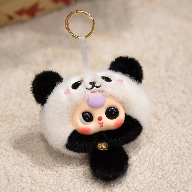 Mignon mignon poupée en vinyle petit pendentif, panda rouge, éléphant, poupée en peluche sac de dessin animé pendentif porte-clés poupée, cadeau d'anniversaire