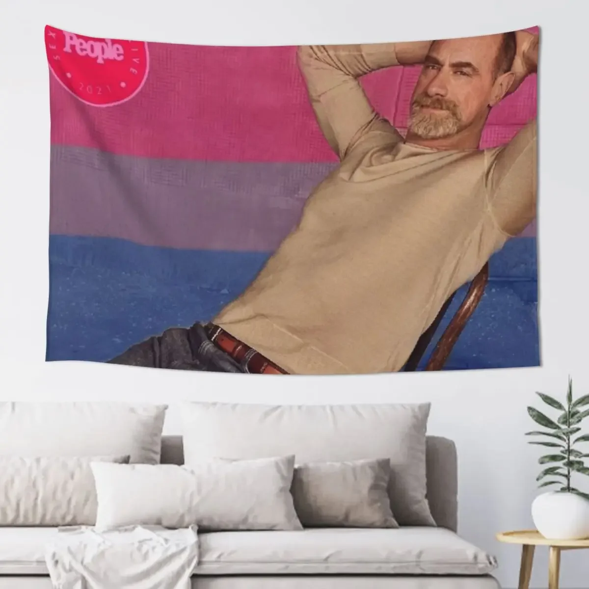 bi chris as sexiest man alive Tapestry Decorative Wall Mural Aesthetic Home Decor Tapestry