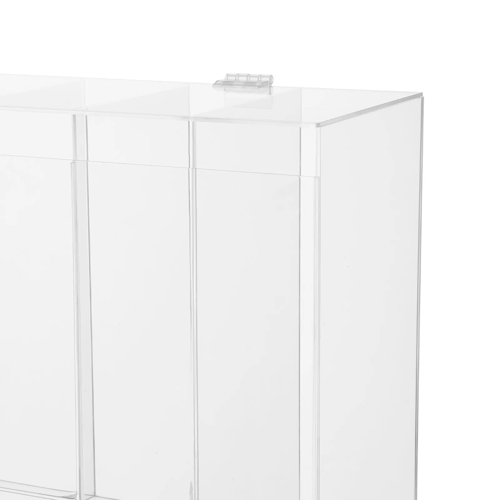 Dispensador de Pacotes de Cartas em Acrílico com 6 Compartimentos, 17.7*5.5*11.8in com Tampa