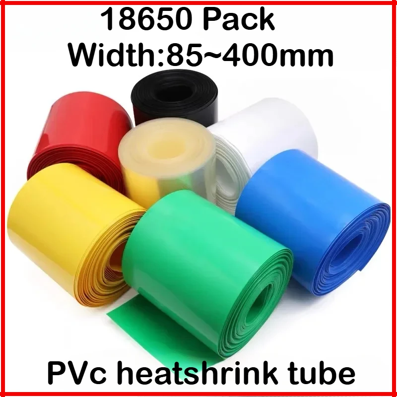 1 Meter Lipo Battery PVC Heat Shrink Tube Pack 18650 Width 85mm ~ 400mm Insulated Film Wrap lithium Case Cable Sleeve