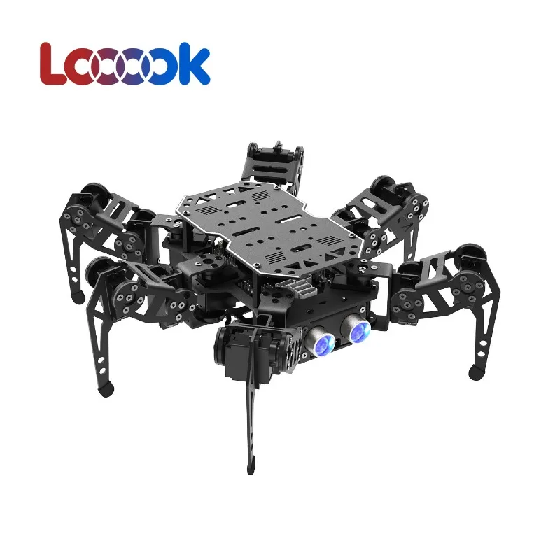 ESP32 Hexapod Spider Robot with AI Vision Voice Interaction Function Programmable Bionic Robot for Student Programming Training