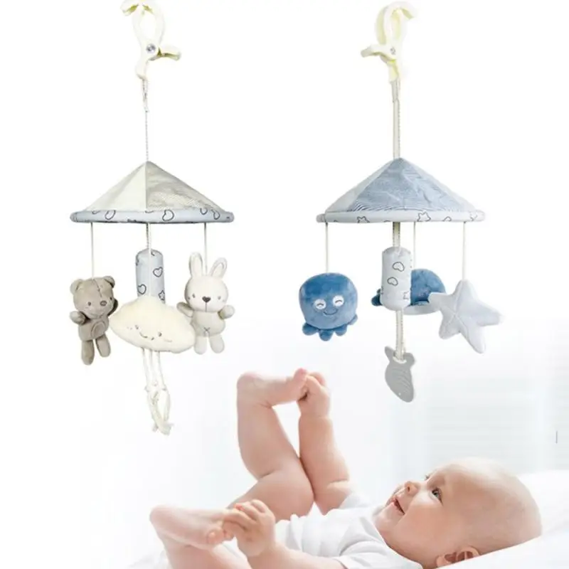 

U13F Портативная детская кроватка, подвесная игровая кукла, музыкальная плюшевая кукла-животное, безопасный хлопок