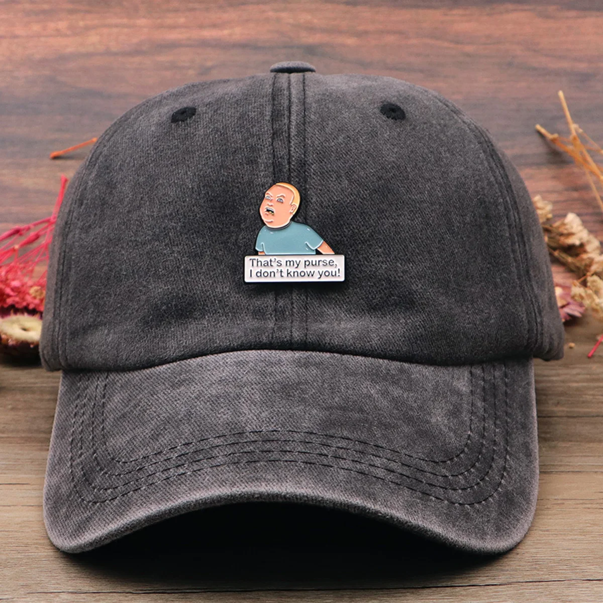 

That's my purse Funny Boy Classic Baseball Caps for Men Cap Casual Style Women Washed Hat Outdoor Sports Cap