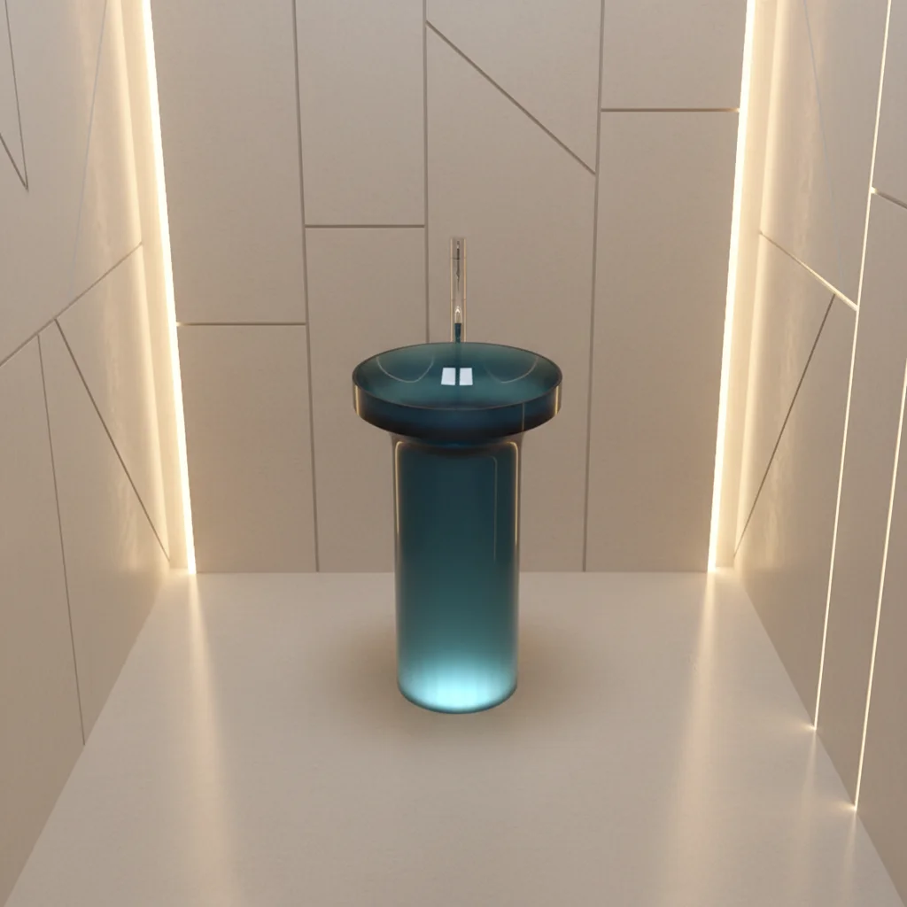 

*# Free Color Customized Transparent Rectangle Durable Freestanding Resin Wash Basin for Home & Hotel Use
