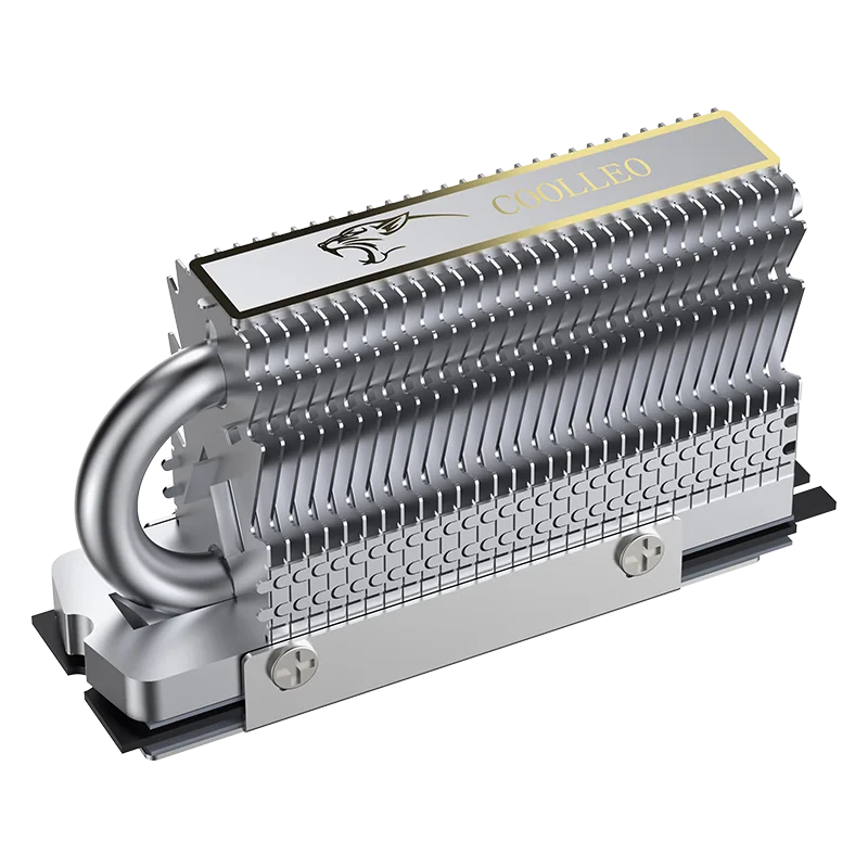 COOLLEO CL-V1 SSD Cooler M.2 Heatsink High Performance Single Heat Pipe Aluminum 2280 Solid State Heat Sink With thermal pad