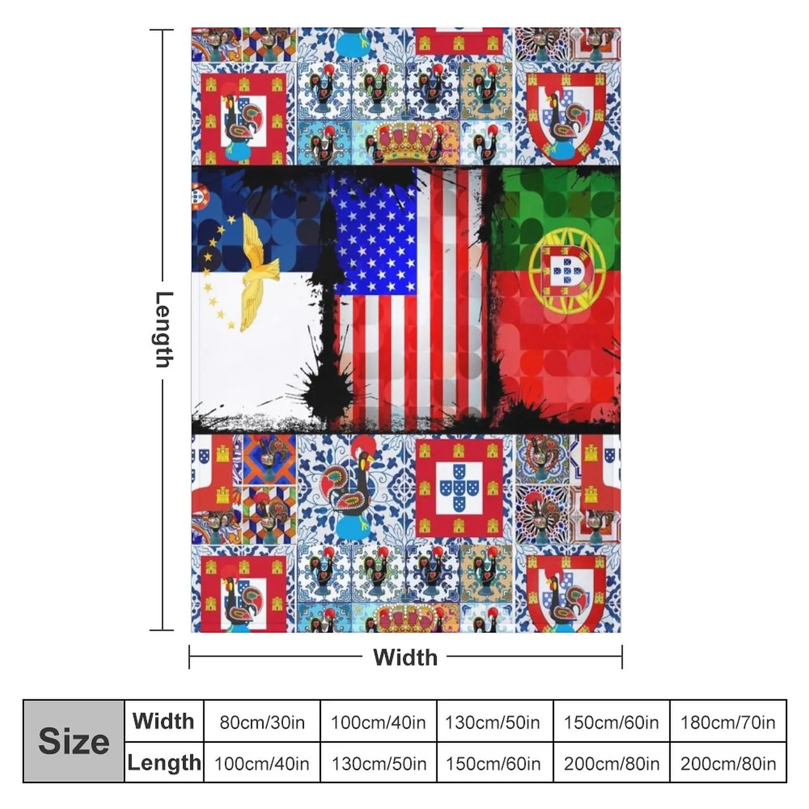 Portuguese American Throw Blanket Fluffy Softs Soft Blankets