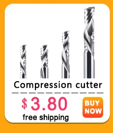 Dreanique 1pc 6MM 6,35MM 8MM Vhm Lager Geführte Kompression Fräser Spirale Flush Trim Holzbearbeitung trimmer Bit – Detail 9