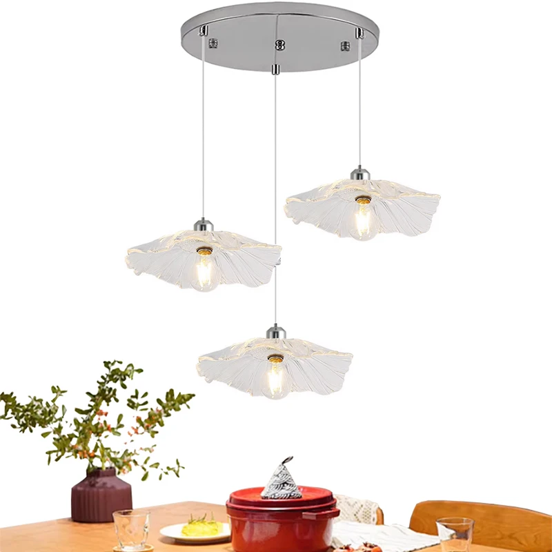 

Modern Glass Pendant Light for Dining Room Kitchen Bar Hanging Lamp Bedroom Chandelier Ceiling Lighting LED Suspension Luminaire