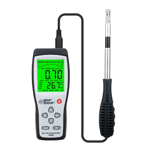 디지털 풍속 계량기 공기 속도 온도 측정, USB 진단 도구, 핫 필름 풍속계, 40 M/S 데이터 보유