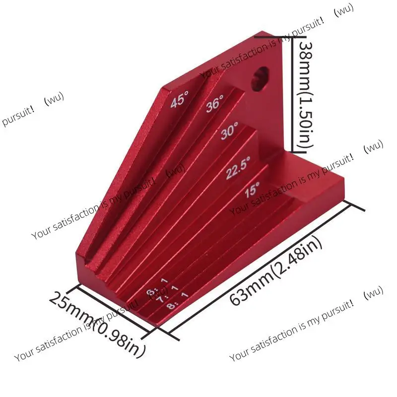 Chamfer block gauge angle finder for protractor woodworking tools for construction site home