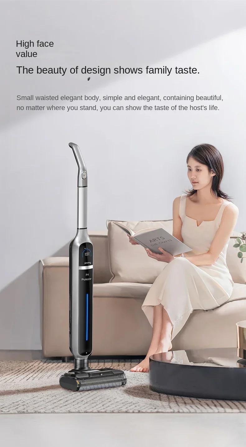مكنسة كهربائية منزلية من جيمي P4 بولاريس، مكنسة كهربائية، ممسحة أرضية جافة ورطبة، منظف متكامل لإزالة البكتيريا