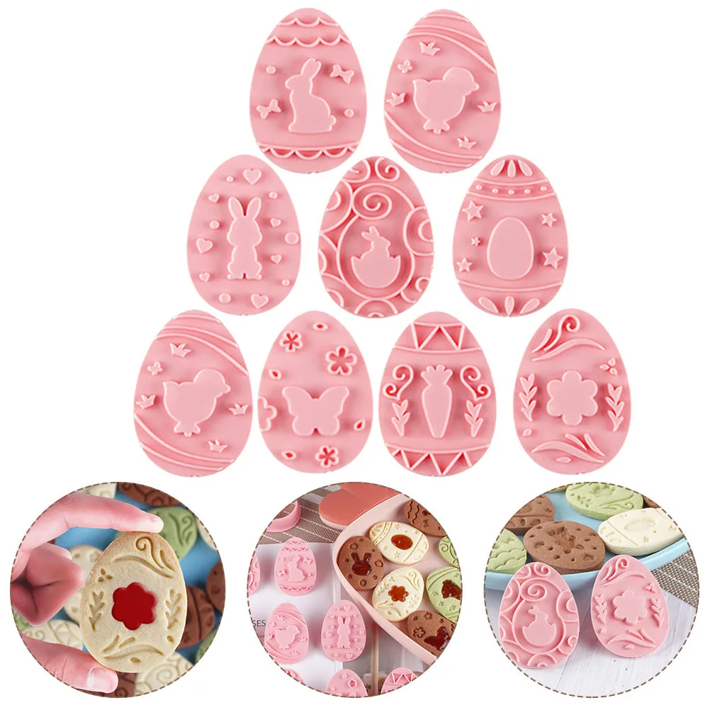 9 pezzi stampo per biscotti stampi per biscotti pasquali strumento di cottura fai da te torta stampo per cioccolato timbro per biscotti forniture per cottura stampi per mooncake