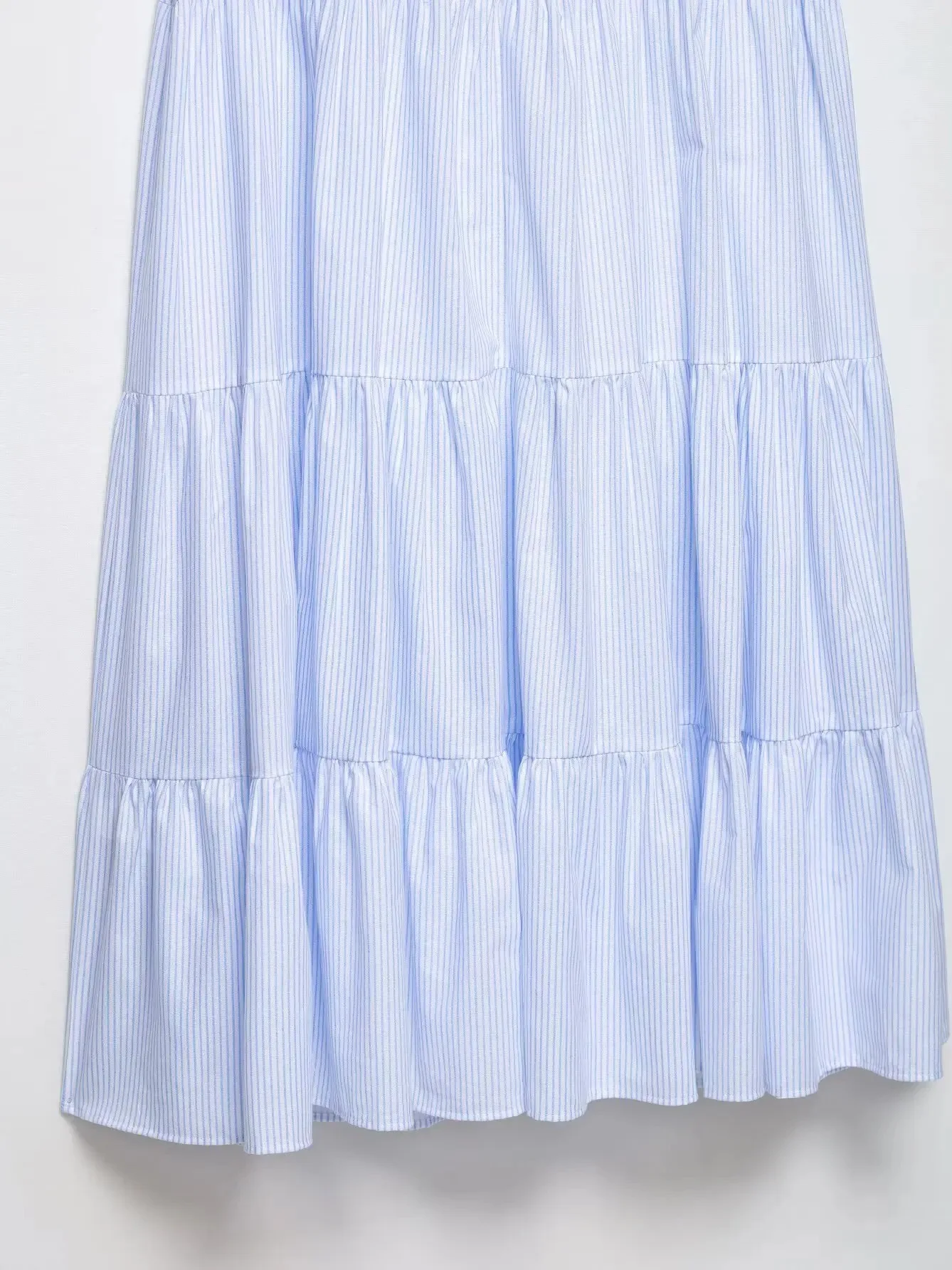 Novedad de verano, vestido Midi informal a rayas sin mangas con tirantes y espalda descubierta para mujer, vestidos de moda para mujer WMA8