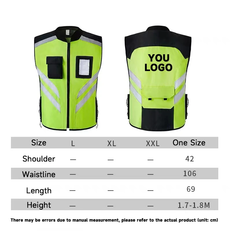 Printable LOGO High Visibility Reflective Safety Vest High-Quality Breathable Motorcycle Riding Reflective Safety Suit